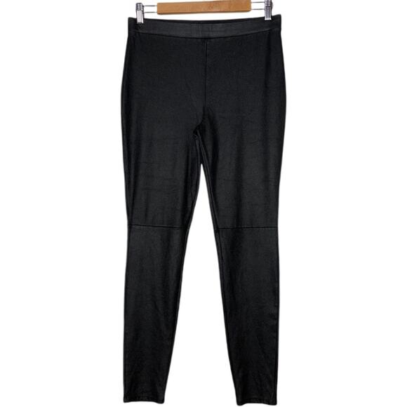 Trouve leggings black faux leather High Waisted Skinny Pants women's size medium - Picture 2 of 16